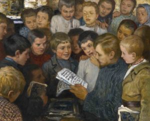 Сельская школа, Художник Николай Петрович Богданов-Бельский Сельская школа