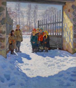 Солнце в марте 1929, Художник Николай Петрович Богданов-Бельский Солнце в марте 1929