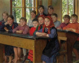В классе 1938, Художник Николай Петрович Богданов-Бельский В классе 1938, Художник Николай Петрович Богданов-Бельский